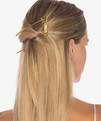 long hair pin gold