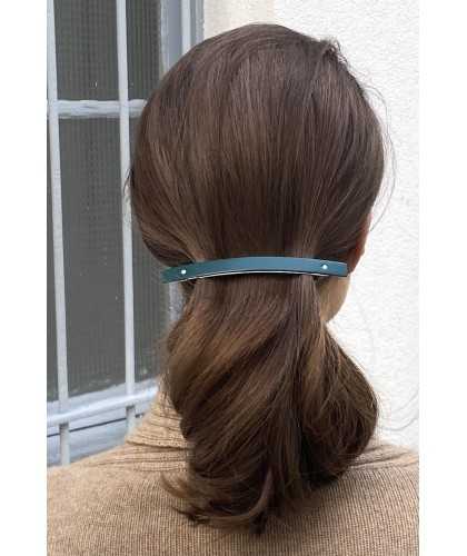 hair barrette blue green